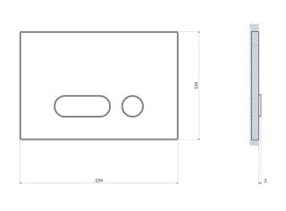 Смывная клавиша Cersanit Intera BU-INT/Wh, белая пластик